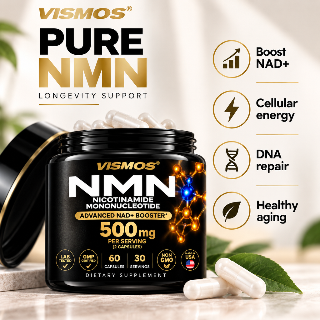 PURE NMN Supplement 500mg, NAD+ Support, Nicotinamide Mononucleotide