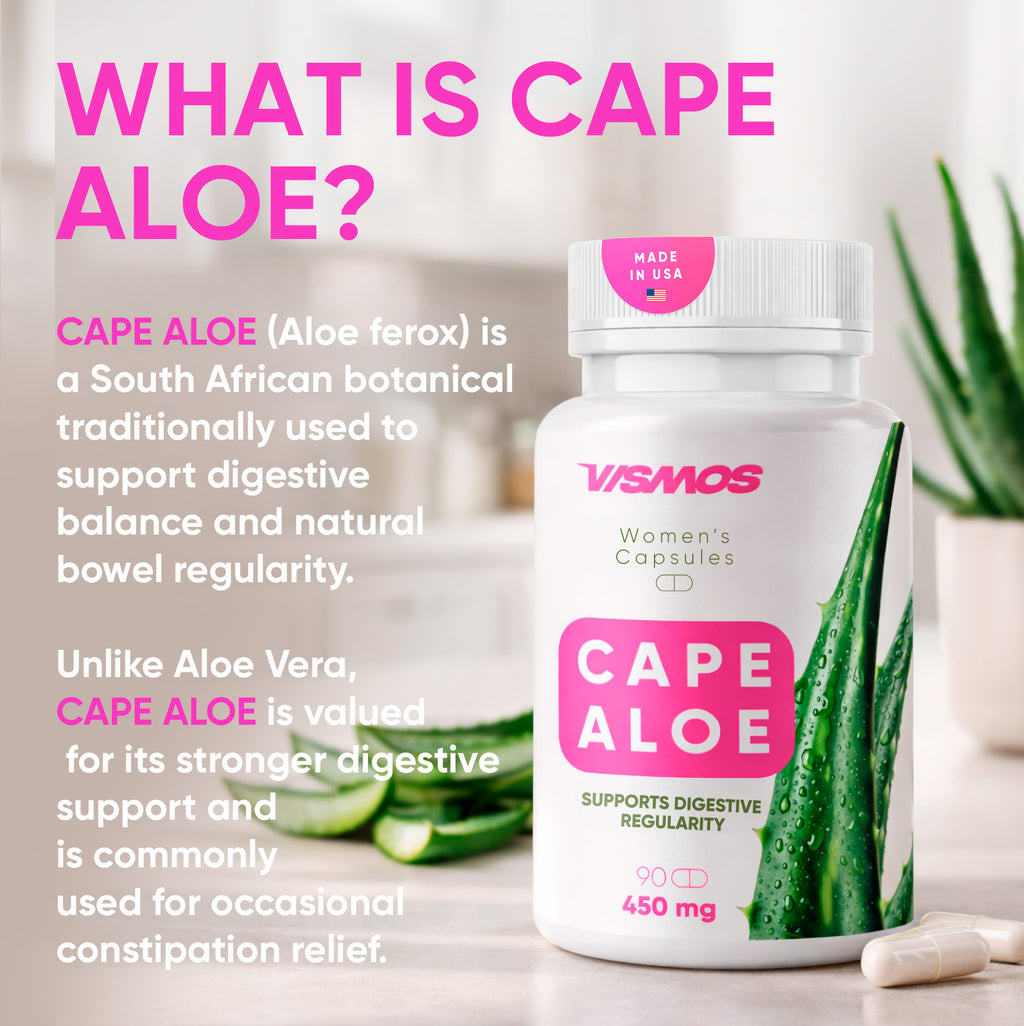 Cape Aloe Capsules for Women 450mg (90 Capsules), Natural Laxatives