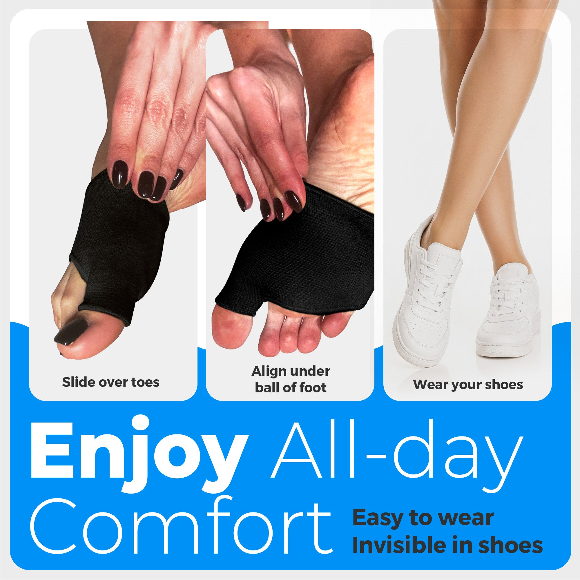 4 Metatarsal Pads for Morton’s Neuroma and Foot Pain (2 Pairs)