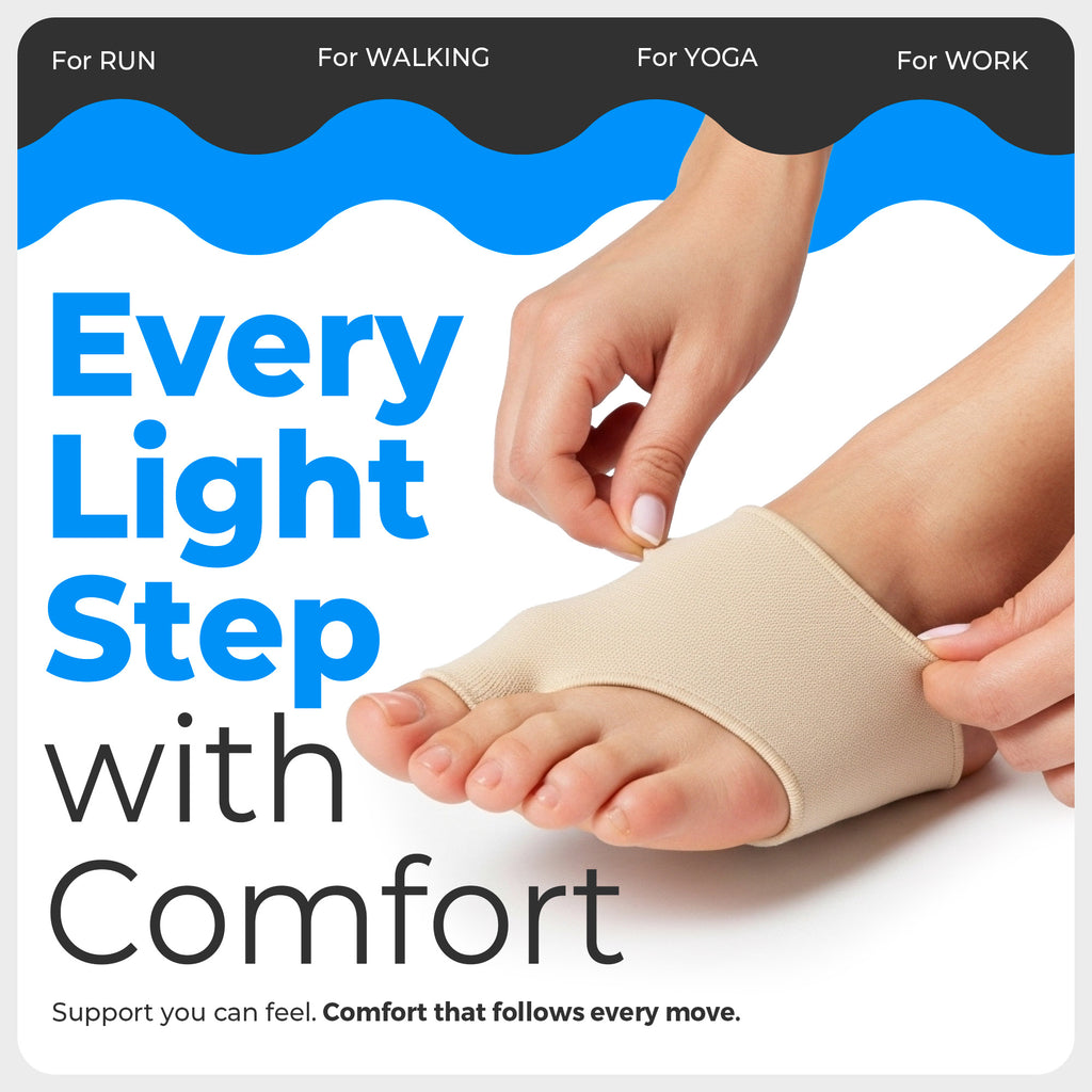 4 Metatarsal Pads for Morton’s Neuroma and Foot Pain (2 Pairs)