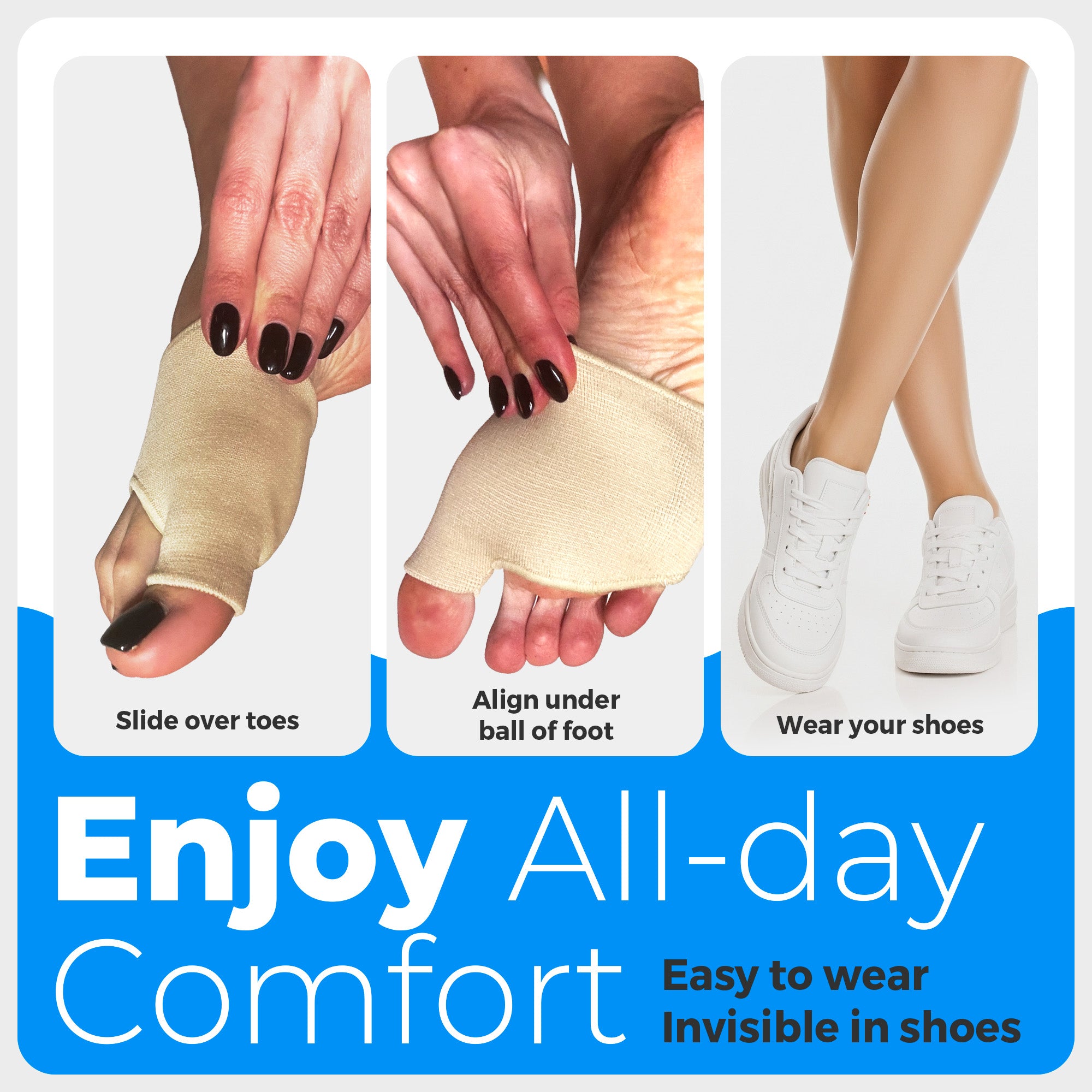 4 Original Metatarsal Pads for Morton’s Neuroma – Ball of Foot Cushions for Women & Men, Soft Gel Inserts for Pain & Pressure Relief, Metatarsalgia & Callus Support, 4 Sleeves (2 Pairs)